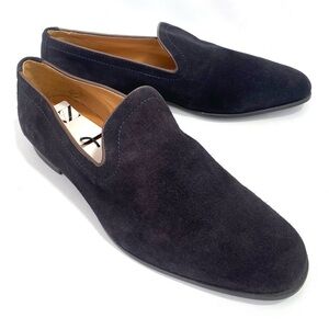 ZARA Mens Black Suede Loafers 10 / 43 Slip On Dress Casual Shoes